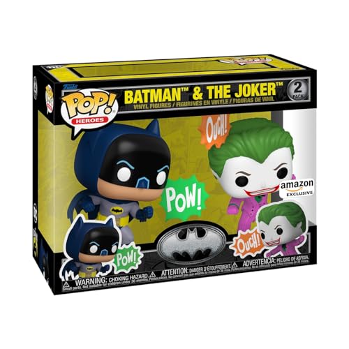 Funko POP! Heroes: Batman's 85th Anniversary - Joker/Batman, 2-Pack - DC Comics - Collectable Vinyl Figure - Gift Idea - Official Merchandise - for Kids & Adults - Comic Books Fans
