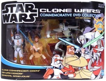 Clone Wars Commemorative 3 Pack Commander Cody, General Grievous and Obi Wan by Star Wars