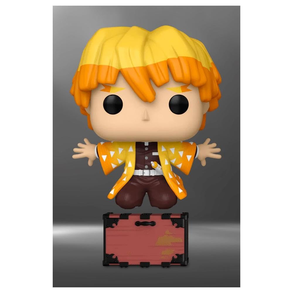 Funko Pop! Animation: Demon Slayer - Zenitsu Protecting Nezuko's Box Figure (Entertainment Earth Exclusive)