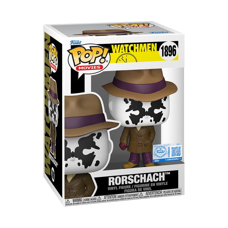 Funko POP! Movies Watchmen Rorschach Vinyl Figure, Exclusive Collectible with Authentication, Number 1896, 4.4 Inches