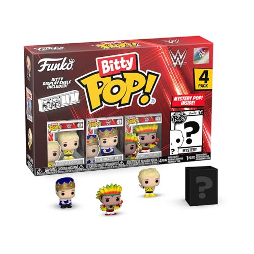 Funko Bitty Pop! : WWE Mini Collectible Toys 4-Pack - Dusty Rhodes, Jerry Lawler, Ricky “The Dragon” Steamboat, & Mystery Chase Figure