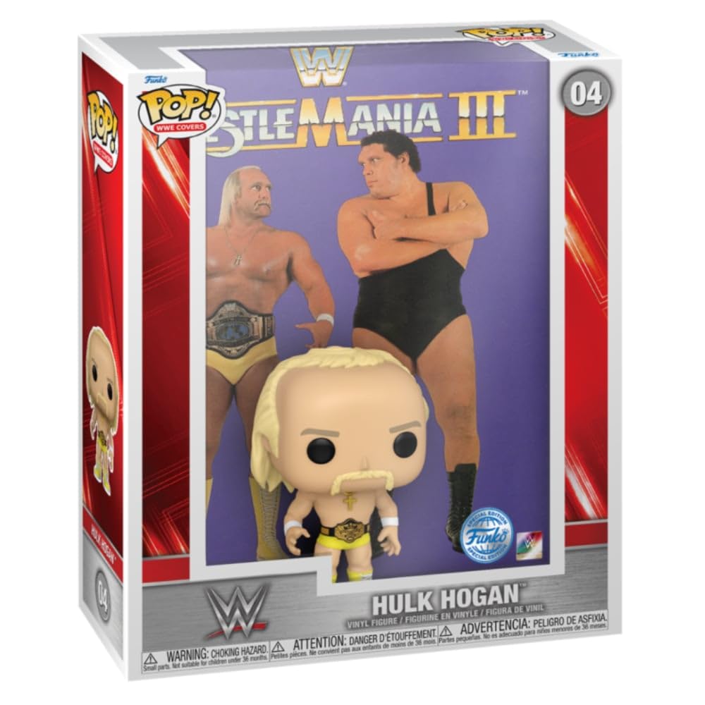 Funko WWE Hulk vs Andre - Hulk Hogan US Exclusive Pop Vinyl Figure, 6.45-Inch Tall Size