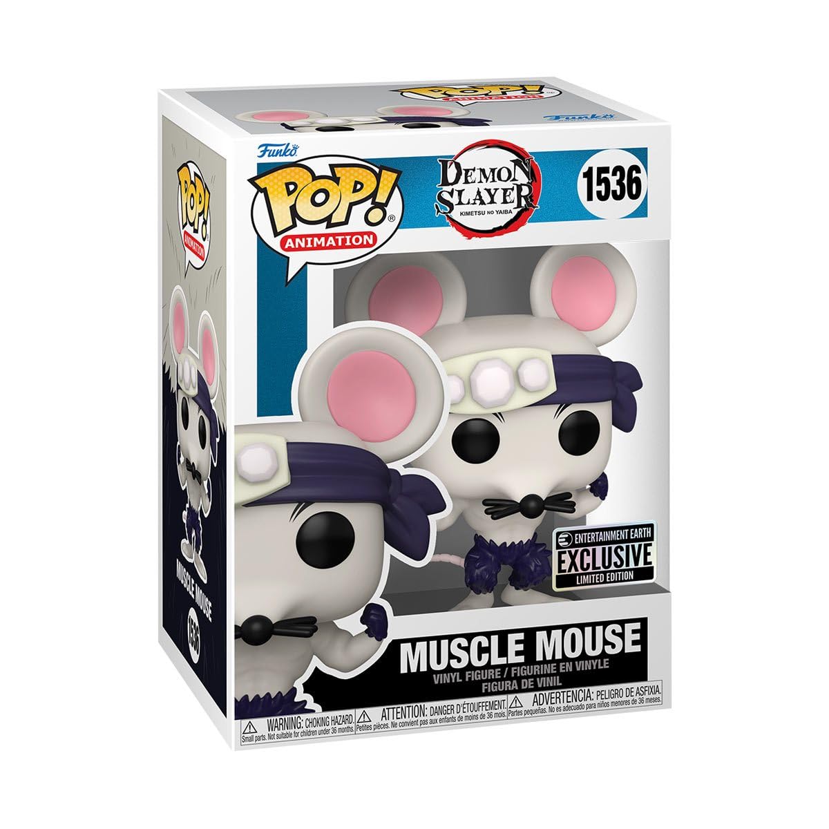 Funko Pop! Demon Slayer Muscle Mouse Vinyl Figure #1536, White