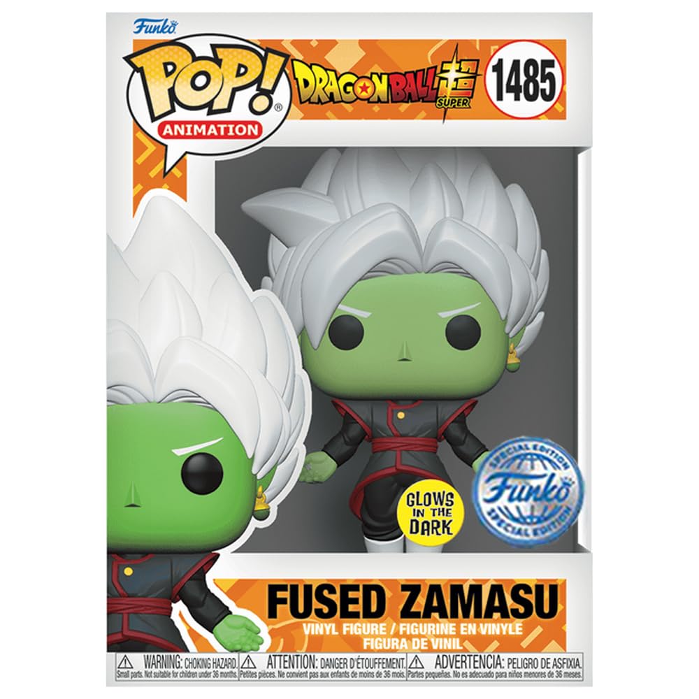 Funko Pop! Dragonball Super Fused Zamasu (Glows in The Dark) Vinyl Figure #1485 Special Edition Exclusive Collectibles, 74395