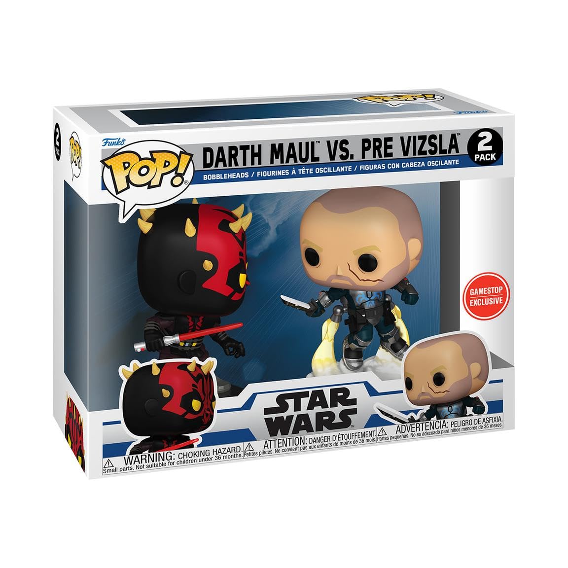 Funko Pop Star Wars Clone Wars Darth Maul vs Pre Vizsla 2-Pack Exclusive