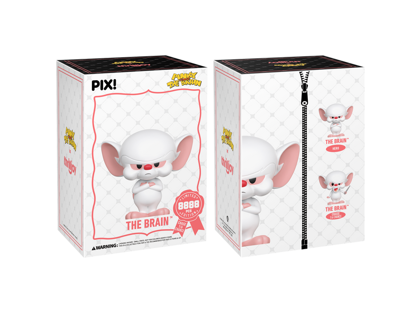 Thrilljoy x Pinky and the Brain (1995) - The Brain Pix! Vinyl Figure (chance of The Brain CHASE)