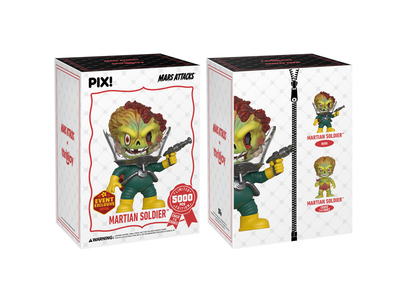 Thrilljoy x Mars Attacks - Martian Soldier Pix! Vinyl Figure (chance of Martian Soldier CHASE)
