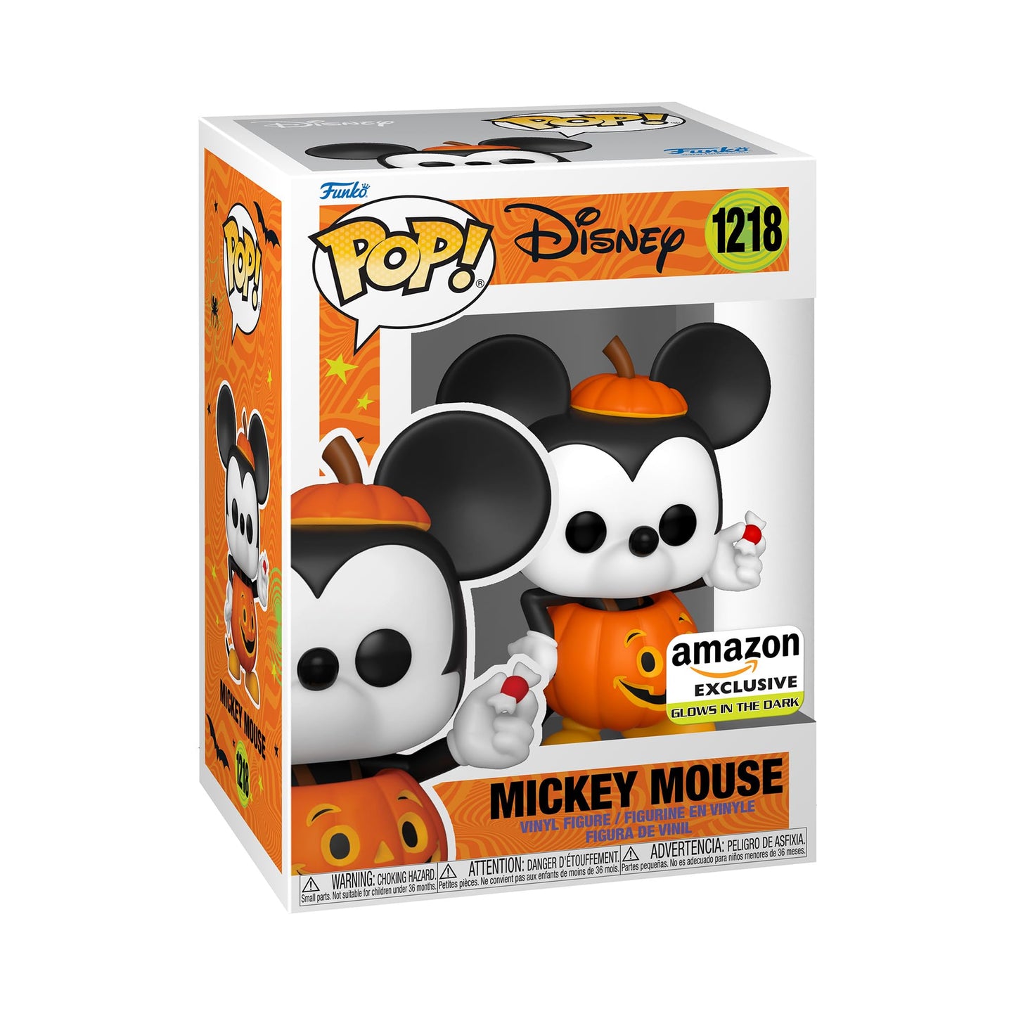 Funko Pop! Disney: Mickey Mouse Trick or Treat - Glow in The Dark, Exclusive