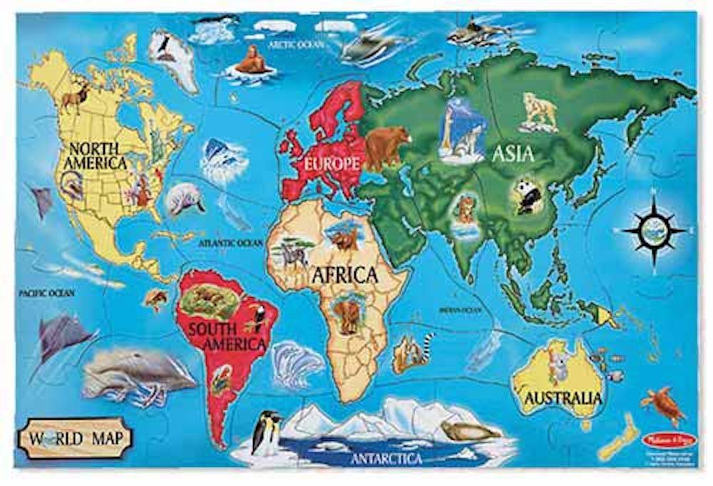 Melissa & Doug World Map Jigsaw Puzzle