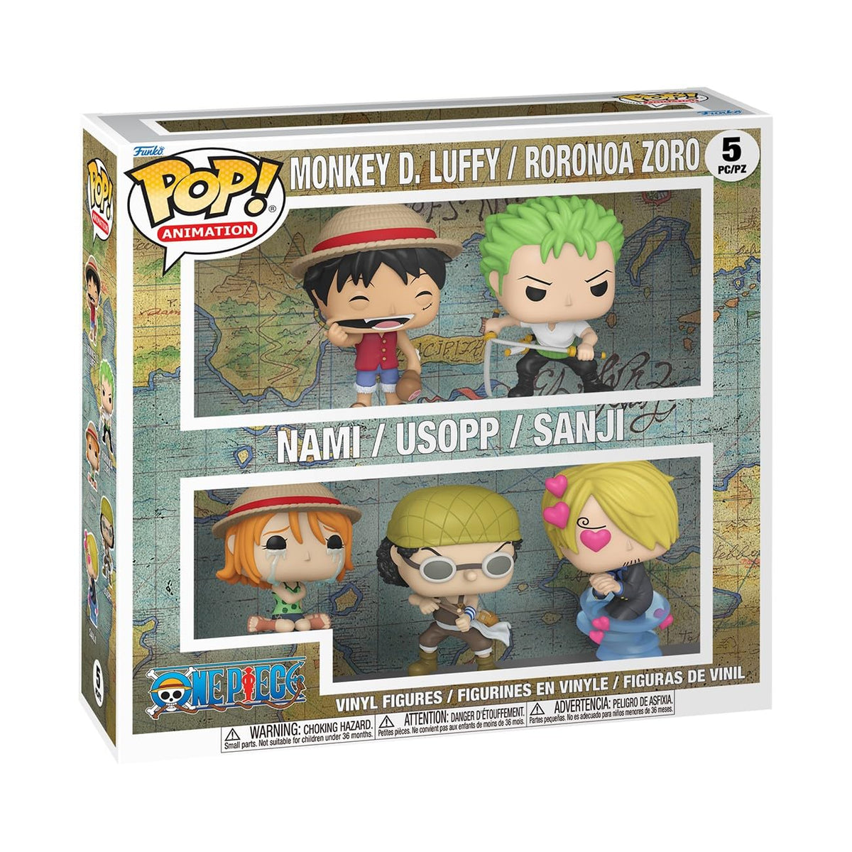 Funko Pop! Animation: One Piece - Luffy/Zoro/Nami/Usopp/Sanji, 5-Pk