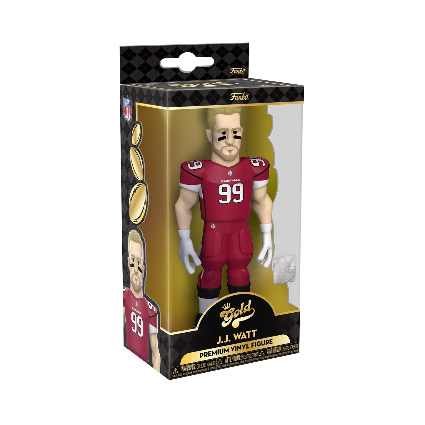 Funko GOLD NFL Arizona Cardinals JJ Watt (Home Uniform RED) 5 Inch Vinyl Figure