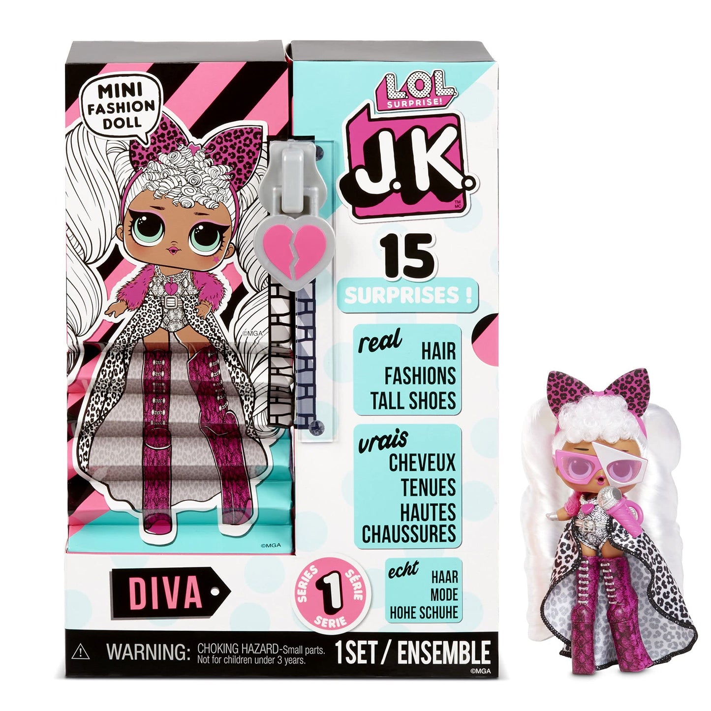 L.O.L. Surprise! JK Diva Mini Fashion Doll with 15 Surprises