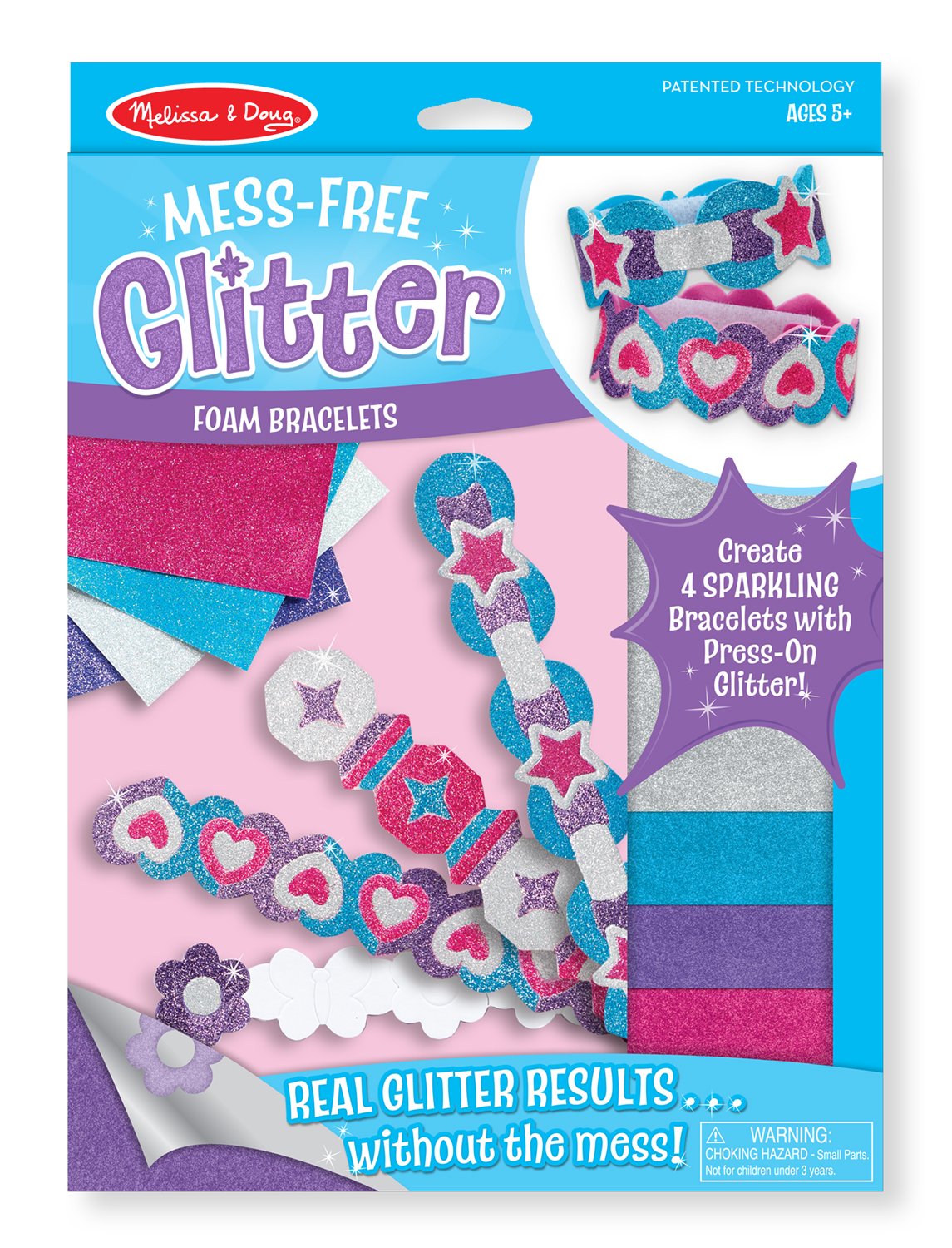 Melissa & Doug Mess-Free Glitter Foam Bracelets