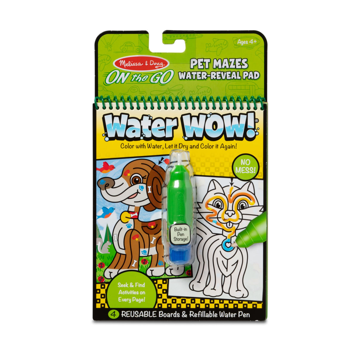 Melissa & Doug On the Go Water Wow! Water-Reveal Activity Pad - Pet Mazes
