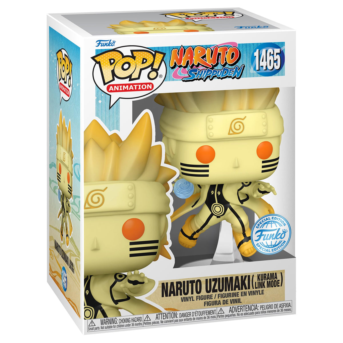 Funko POP! Animation Naruto Shippuden Naruto Uzumaki (Kurama Link Mode) #1465 AAA Exclusive