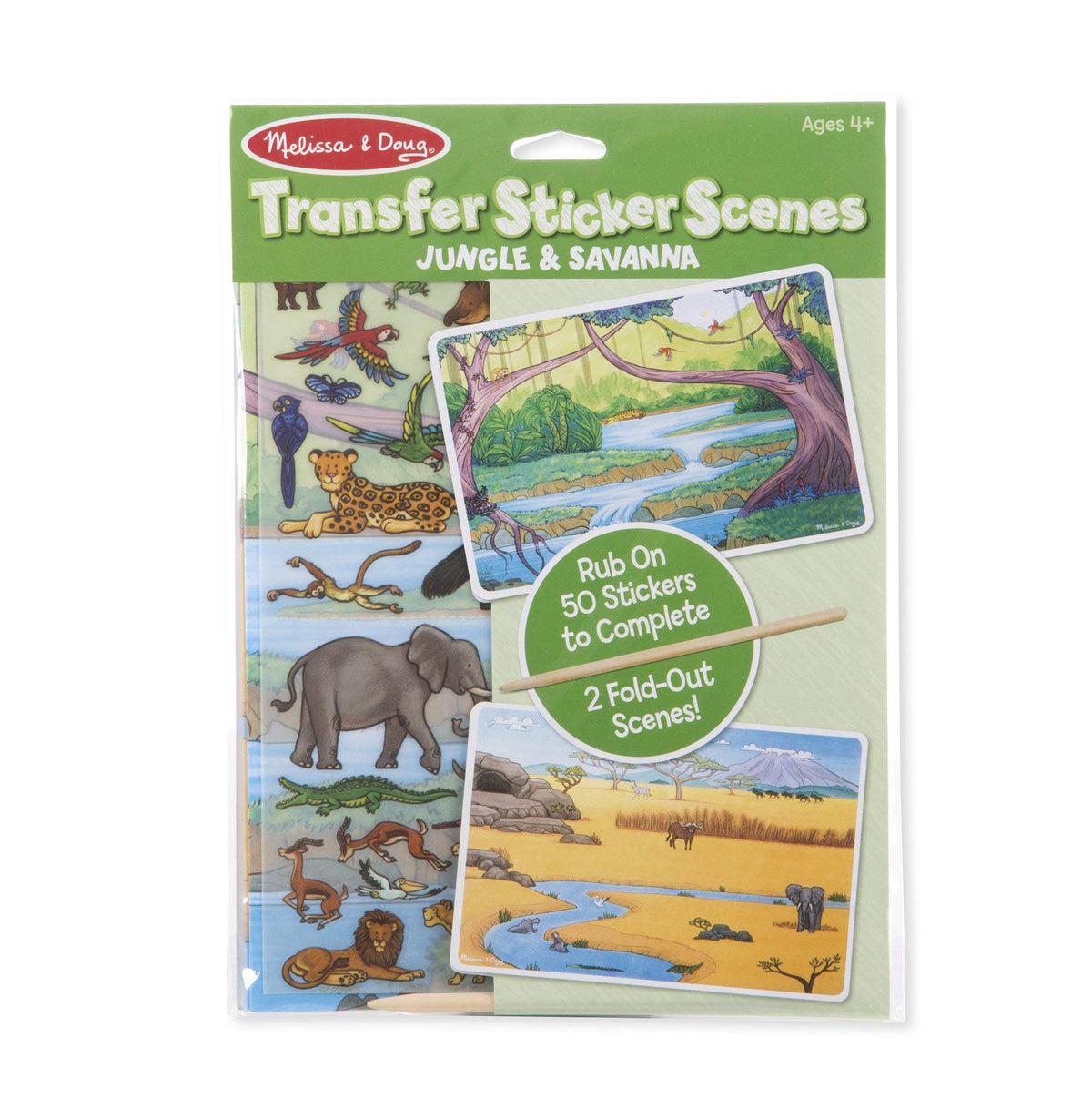 Melissa & Doug Transfer Sticker Scenes - Jungle and Savanna