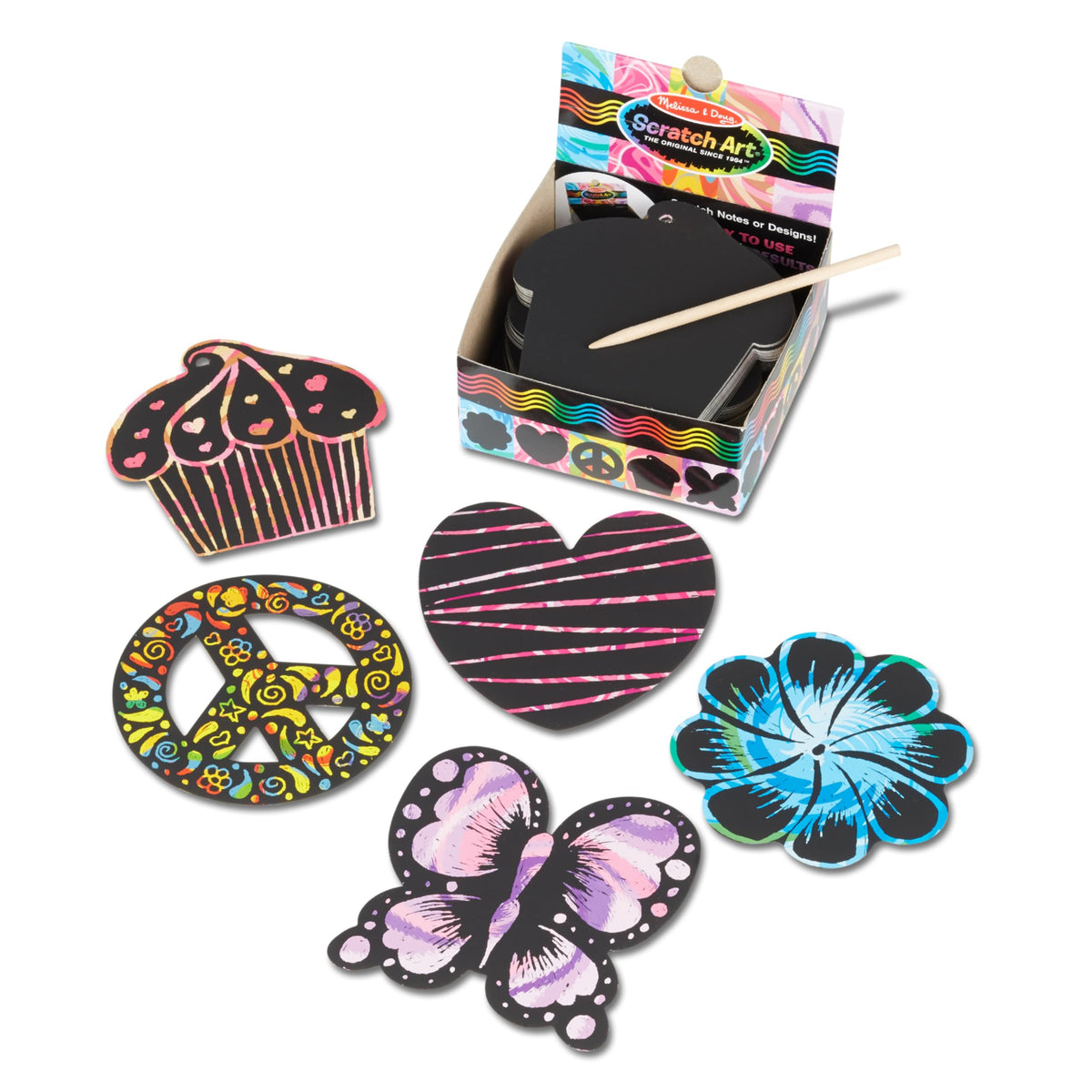Melissa & Doug Scratch Art Ocean Mini Notes (125) with Wooden Stylus - Color Scratch Art Mini Notes, Party Favors, Stocking Stuffers, Arts and Crafts for Kids