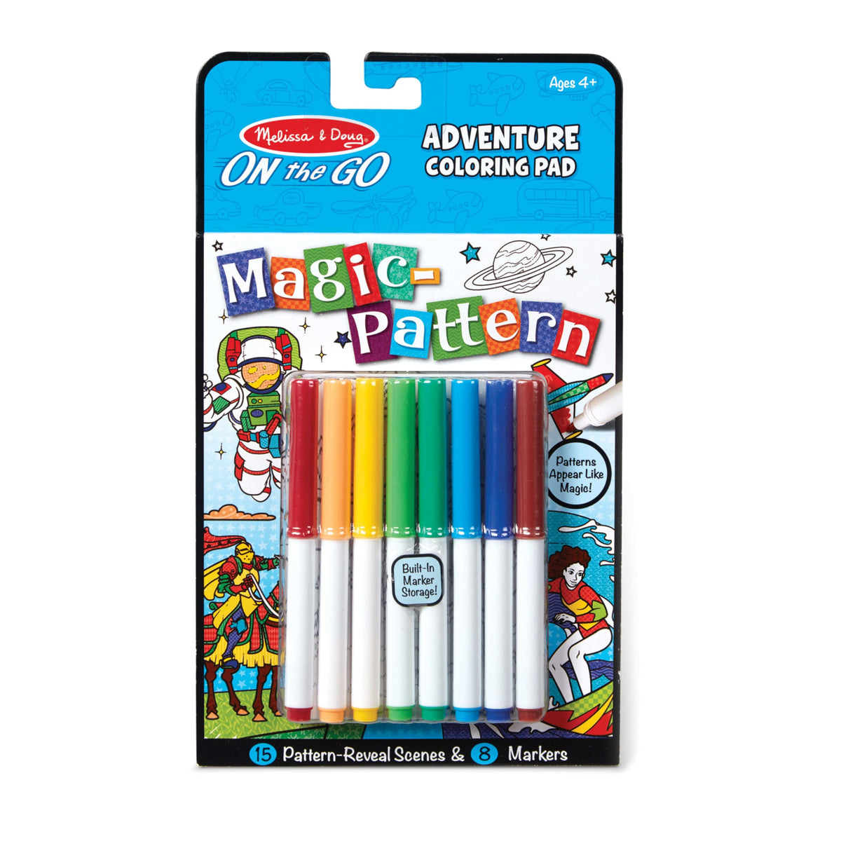 Melissa & Doug Magic-Pattern Kids’ Adventure Marker Coloring Pad On the Go Travel Activity - FSC-Certified Materials
