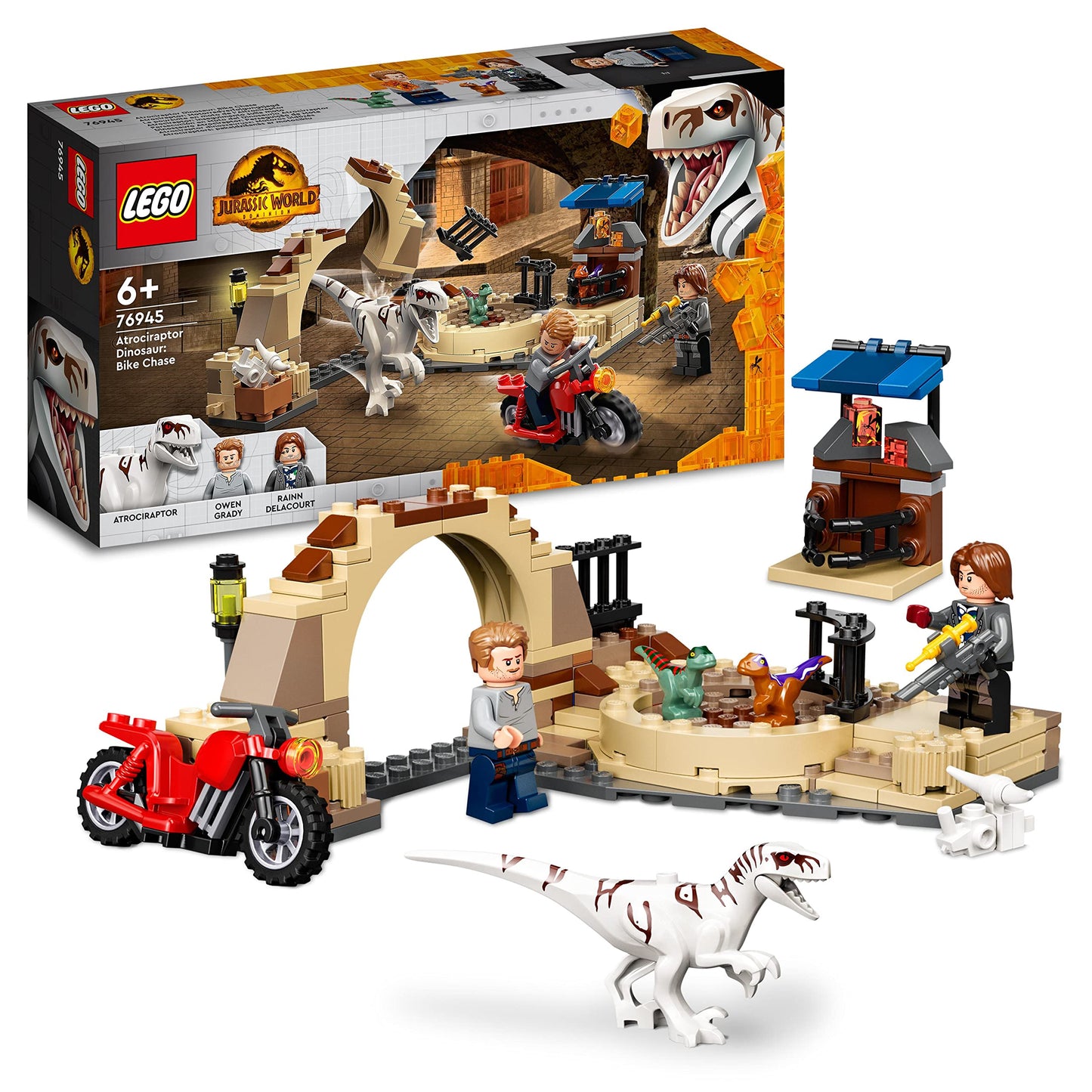 LEGO Jurassic World Dominion Atrociraptor Dinosaur: Bike Chase 76945