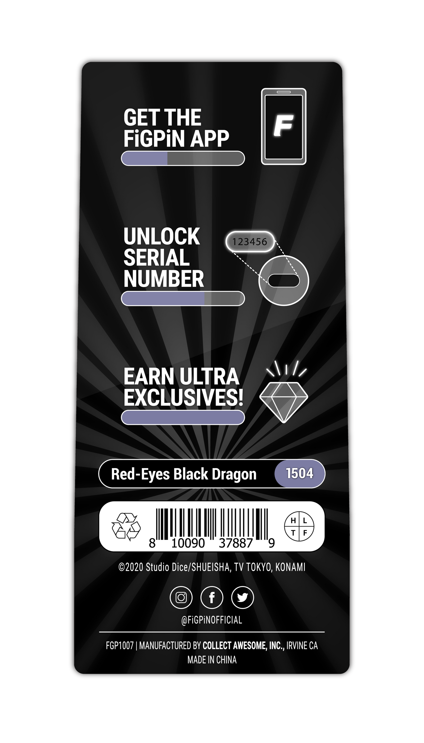 FiGPiN Yu-Gi-Oh! - Red-Eyes Black Dragon eVend LE 1500 Exclusive #1504