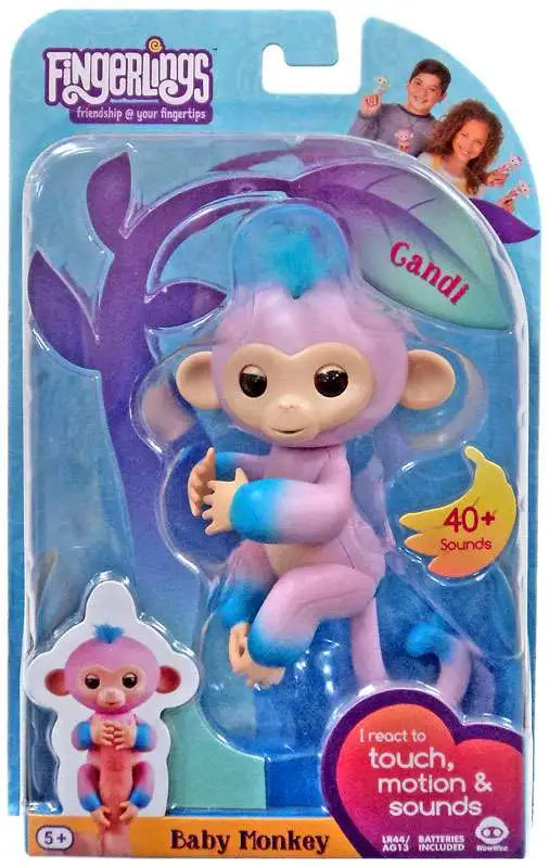 Fingerlings Monkey - Candi (Pink with Blue Accents)