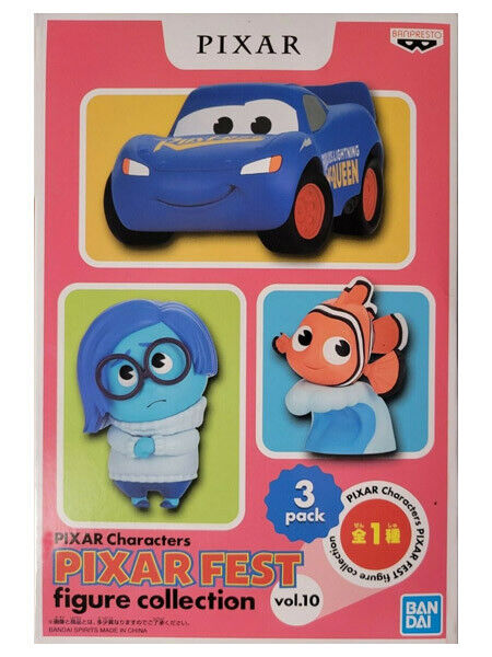 Banpresto Pixar Fest Figure Collection Vol 10 Set - Sadness, Nemo, Lightning McQueen