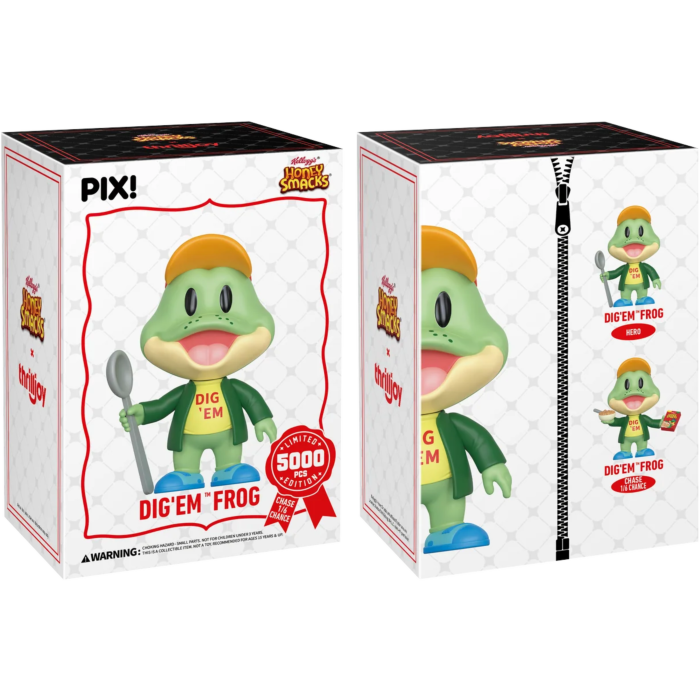 Thrilljoy x Kellogg's Honey Smacks - Dig'Em Frog Pix! Vinyl Figure (chance of Dig'Em Frog CHASE)