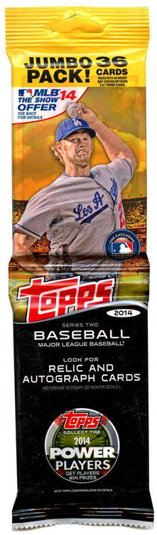 2014 Topps Series 2 One Baseball factory sealed 36-card Jumbo Fat Pack