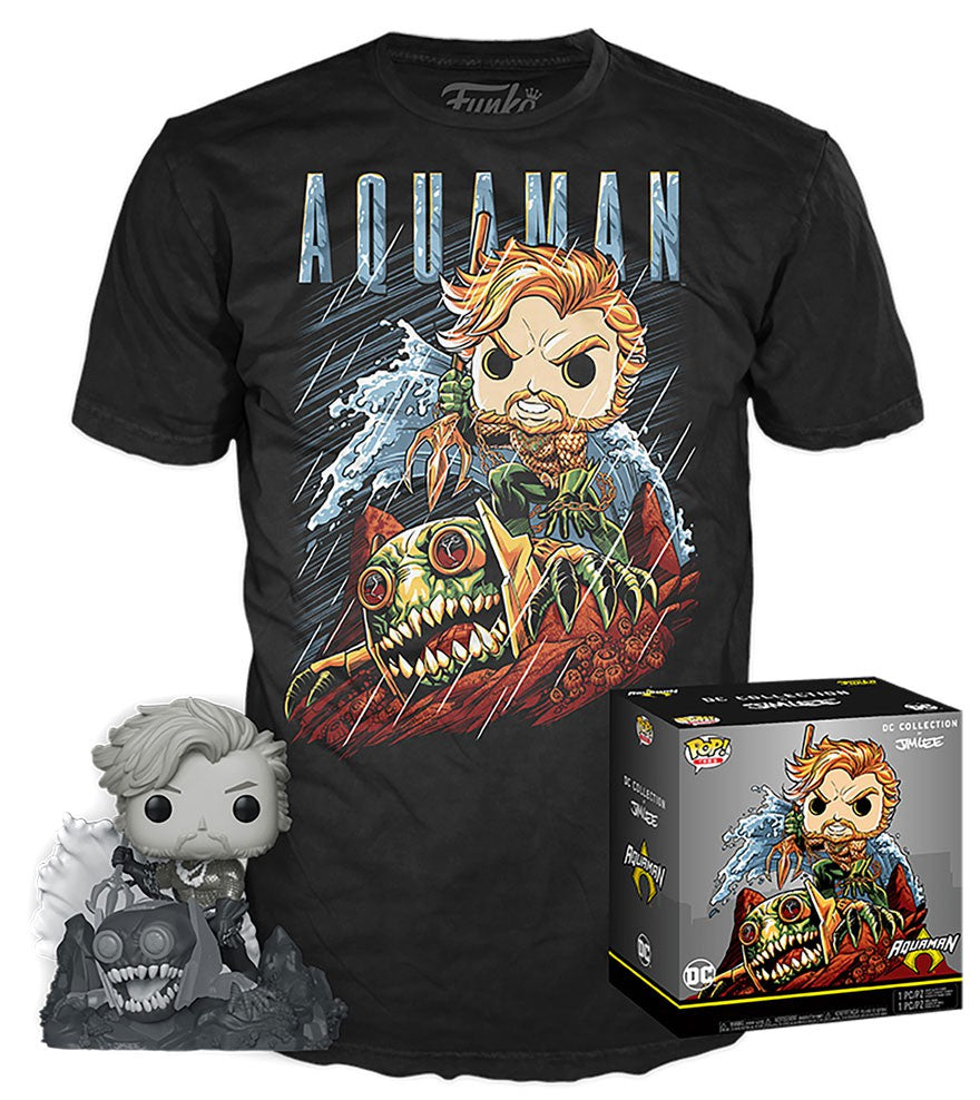 Funko POP! Tees Jim Lee Aquaman Size XL Exclusive Collectors Box