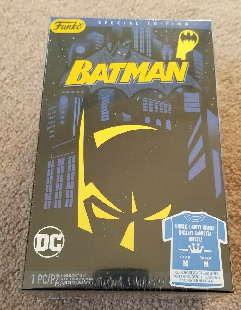 Funko POP! Tees DC: Batman Short Sleeve Black T-Shirt Unisex Size M
