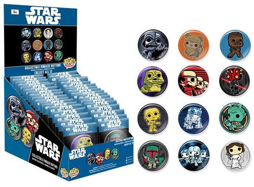 Funko Collectible Pinback Button - Classic Star Wars - LUKE SKYWALKER, PRINCESS LEIA & HAN SOLO