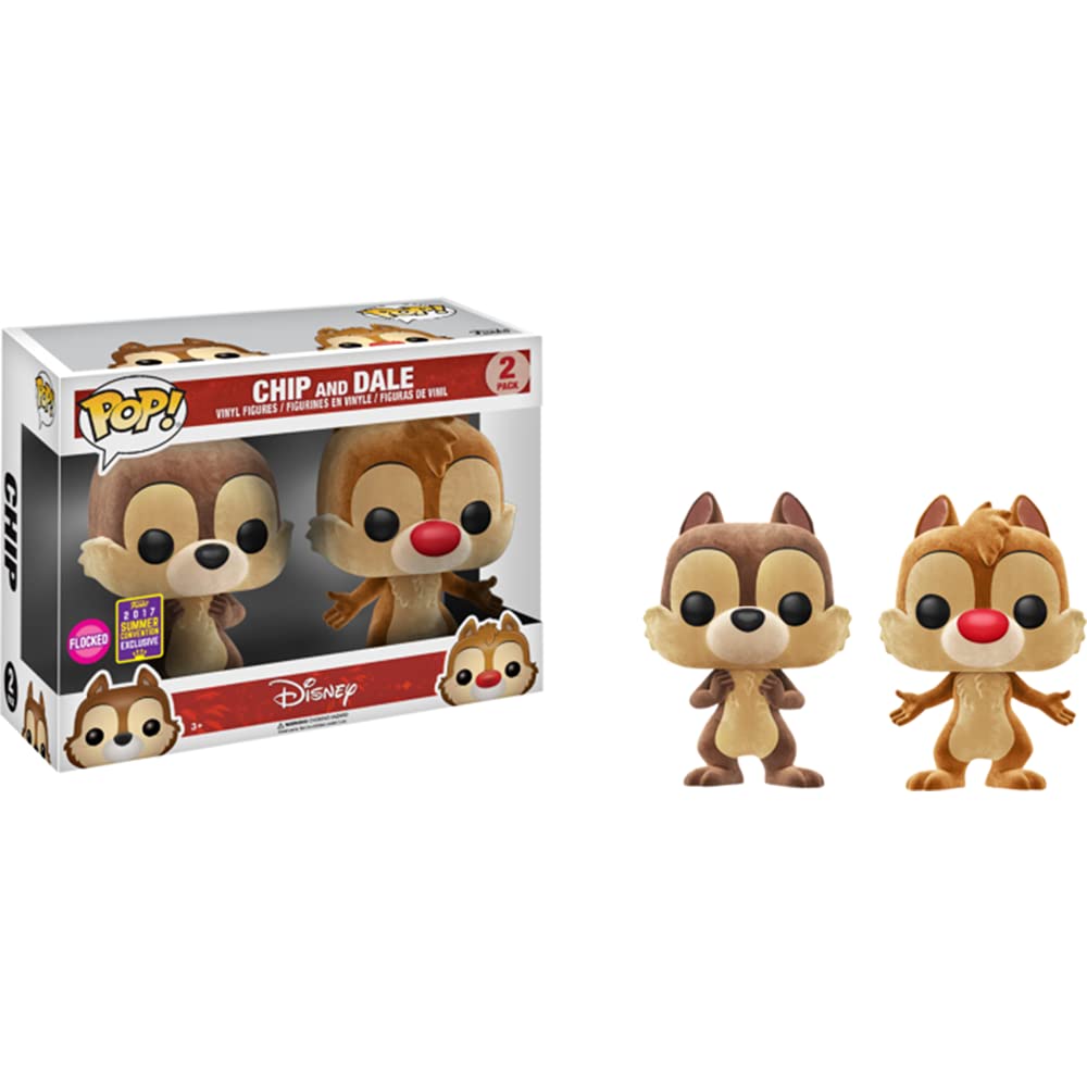 Funko POP! Disney Chip & Dale Flocked Vinyl Figures - 2 Pack SDCC 2017 Exclusive