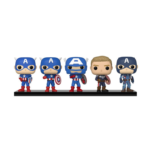 Funko POP! Marvel: Year of The Shield - Captain America Through The Ages 5 Pack, Exclusive