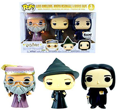 Funko POP! Harry Potter Professors 3 Pack: Albus Dumbledore, Minerva McGonagall, and Severus Snape Exclusive