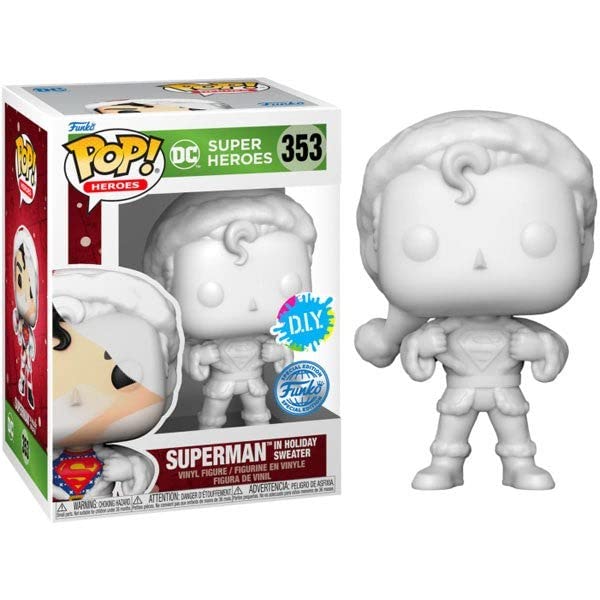 Funko POP! Heroes DC Super Heroes - Superman in Holiday Sweater #353 DIY Exclusive