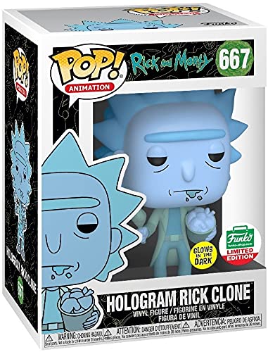 Funko POP! Animation Rick and Morty Hologram Rick Clone (Glows in the Dark) 667