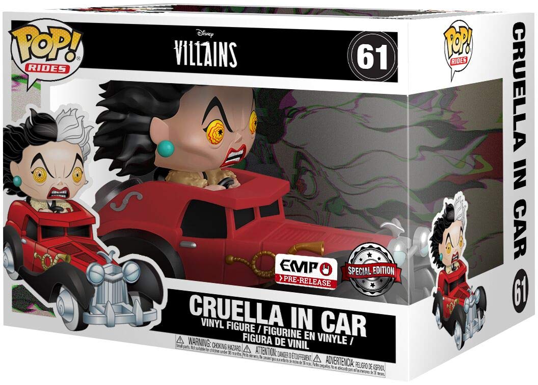 Funko POP! Rides Disney 101 Dalmations Cruella in Car #61 Exclusive