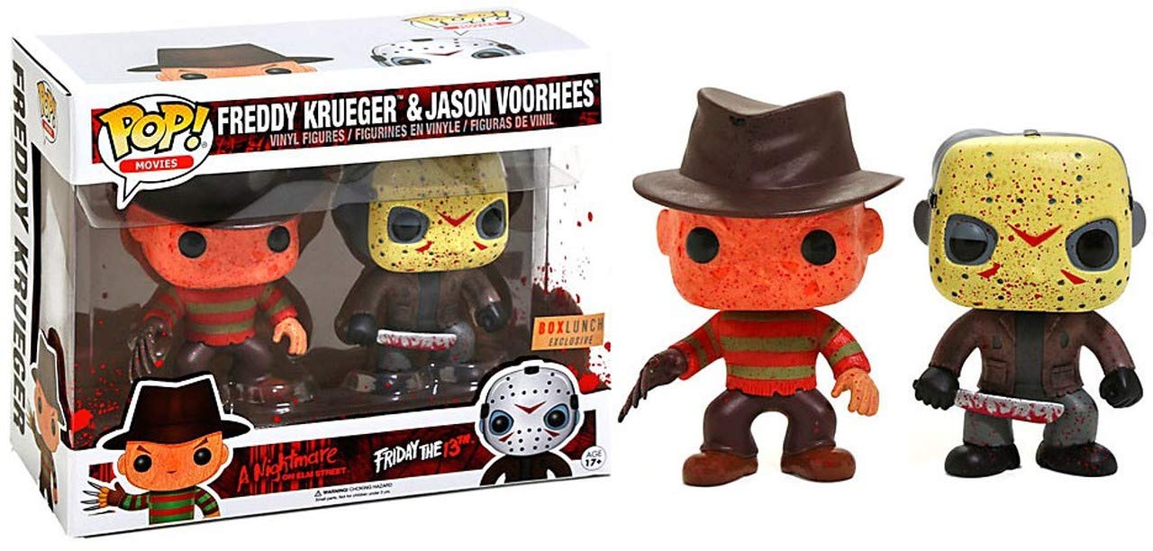 Funko POP! Movies Freddy Krueger & Jason Voorhees Bloody Vinyl Figure Set - BoxLunch Exclusive