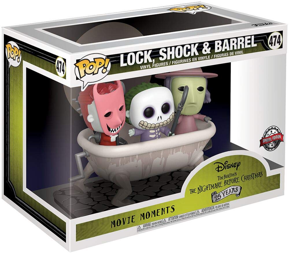 Funko POP! Movie Moments Disney's The Nightmare Before Christmas Lock,Shock & Barrel Exclusive #474