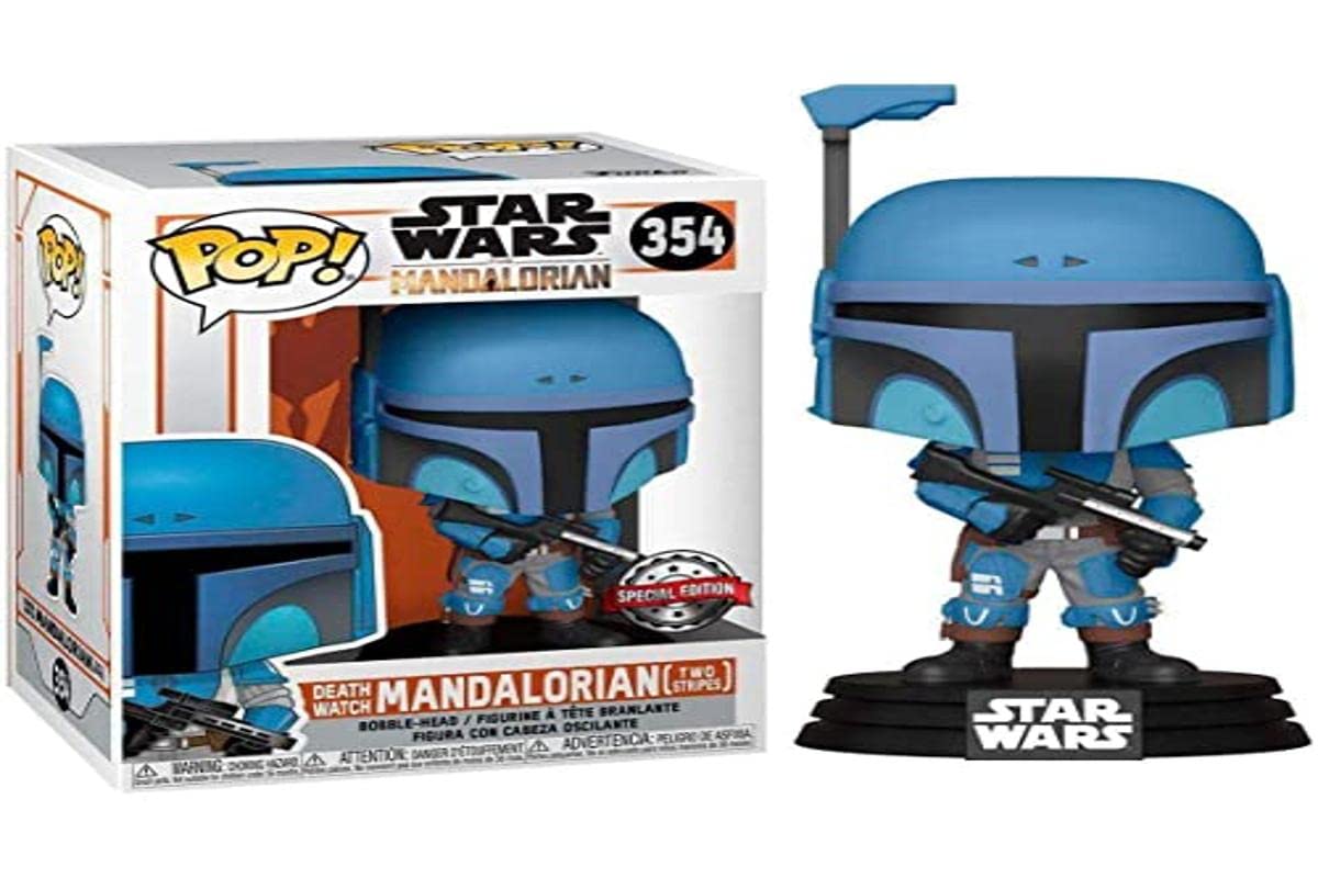 Funko POP! Star Wars The Mandalorian Death Watch Mandalorian (Two Stripes) #354 Exclusive