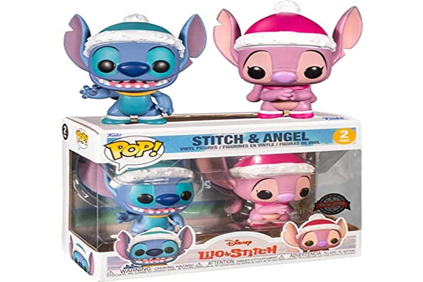 Funko POP! Disney Lilo & Stitch Winter Stitch & Angel Vinyl Set Hot Topic Exclusive