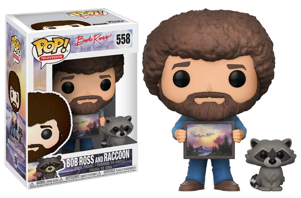 Funko POP! Television Joy of Painting Bob Ross with Raccoon #558 (Styles May Vary)