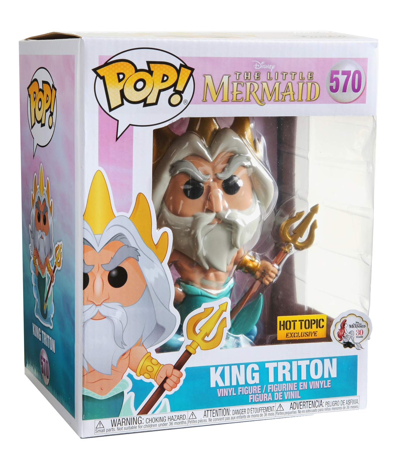 Funko POP! Disney The Little Mermaid 6 Inch King Triton #570 Exclusive