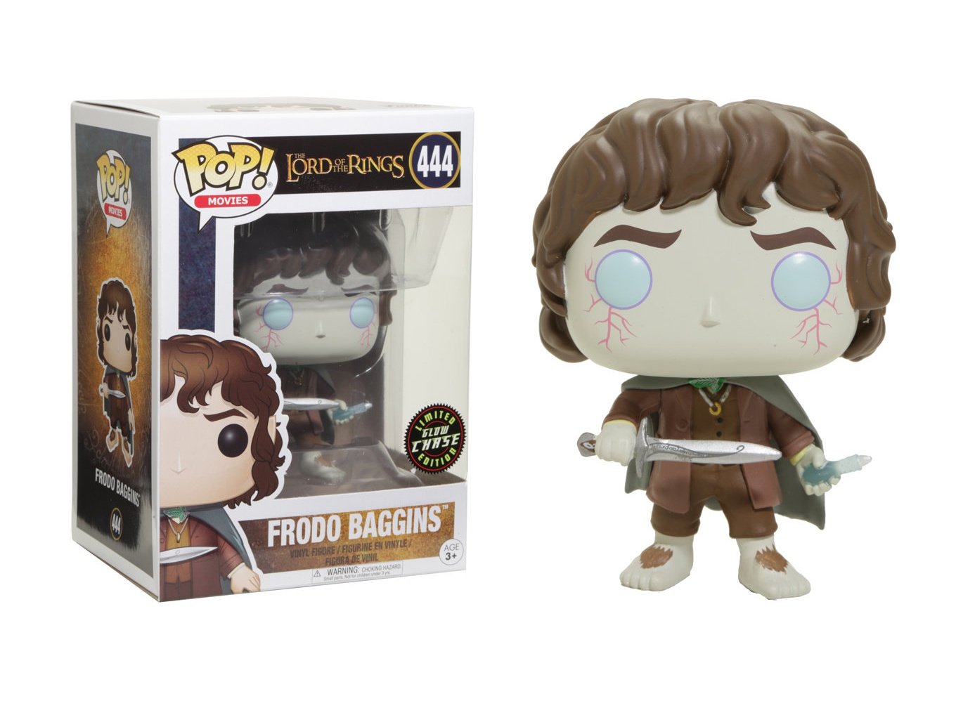 Funko POP! Movies Lord of the Rings CHASE Frodo Baggins #444 (Glow in the dark)