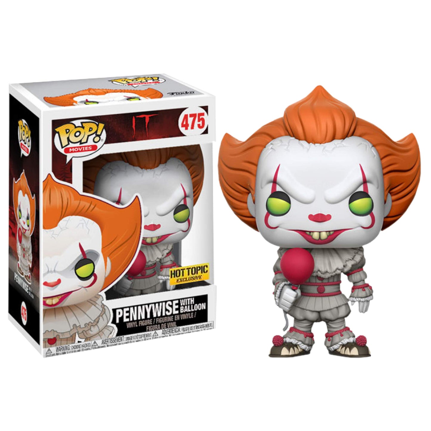Funko POP! Movies IT - Pennywise with Balloon (Hot Topic) Exclusive # 475