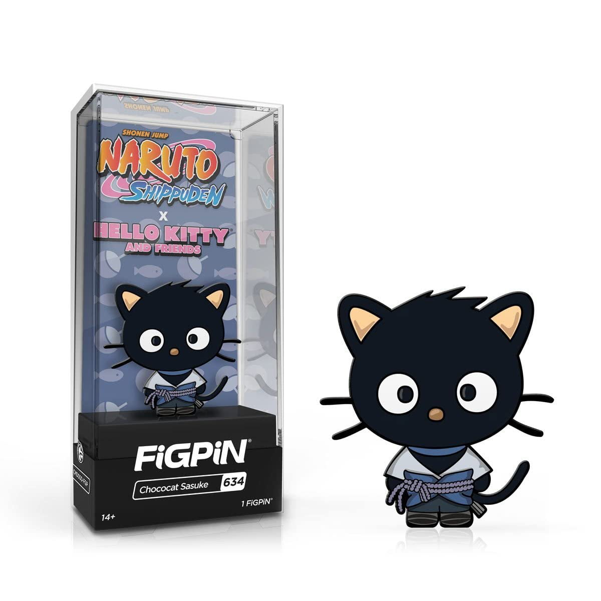 FiGPiN Shonen Jump Naruto Shippuden X Hello Kitty and Friends - Chococat Sasuke #634