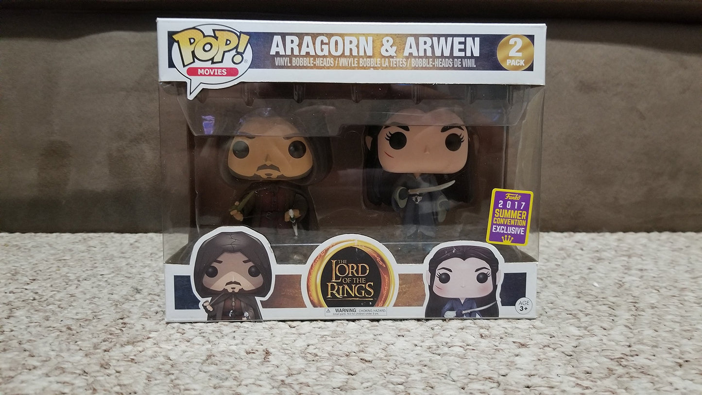 Funko POP! Movies Lord of the Rings Aragorn & Arwen 2-Pack Exclusive
