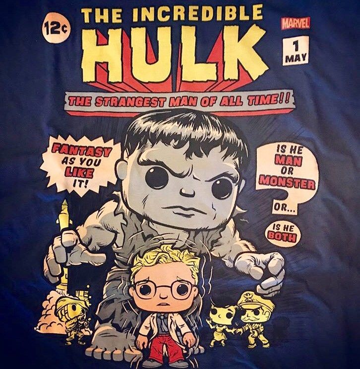 Funko POP! Tees Original Hulk Comic Cover (Navy - Size Large) Item # 26175