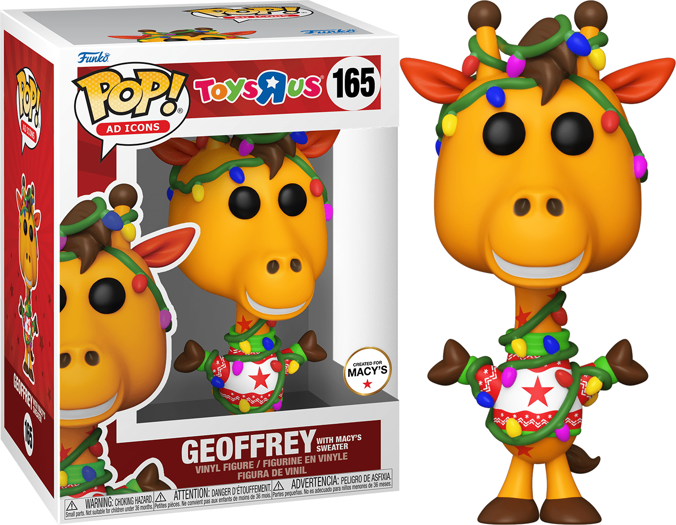 Funko POP! Ad Icons Toys R Us Geoffrey with Macy's Sweater #165 Macy's Exclusive