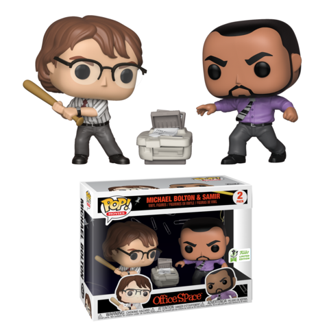 Funko POP! Movies Office Space 2-Pack Michael Bolton & Samir ECCC 2019 Convention Limited Edition Exclusive